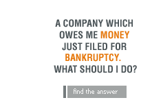 A company which owes me money just filed for bankruptcy.  What should I do?