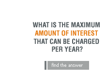 What is the maximum amount of interest that can be charged per year?
