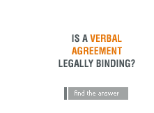 Is a verbal agreement legally binding?