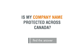 Is my company name protected across Canada?